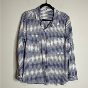 SBJ Austin | Women’s Linen & Cotton Blend Button Down Top Size 2